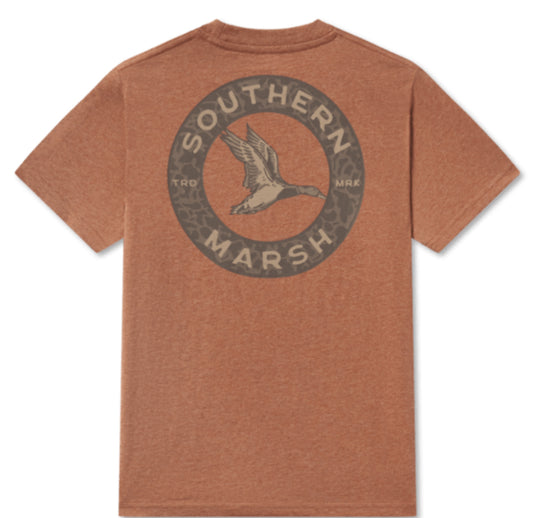 Southern Marsh Youth Inflight Camo Tee YAIFC Washed Walnut