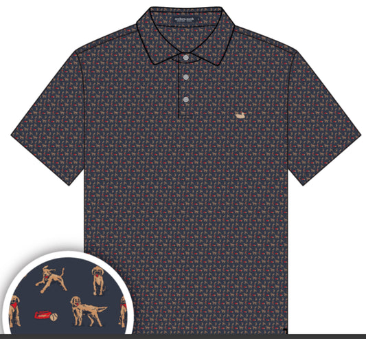 Southern Marsh Youth Mans Best Friend Polo - Golden Doodle YPDG2 NAVY