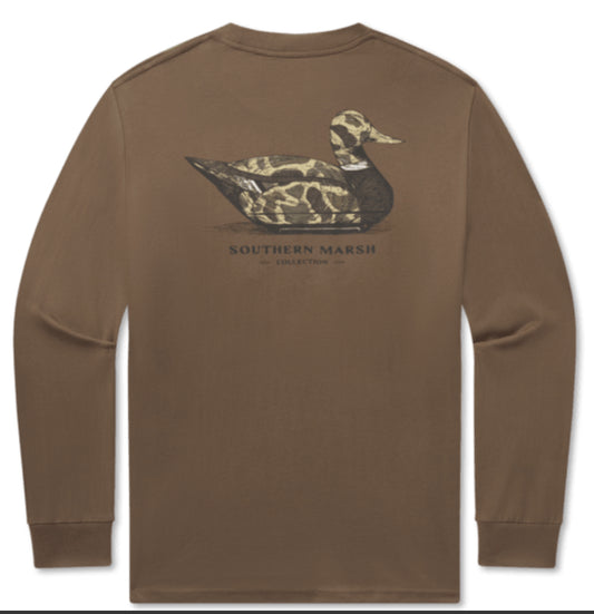 Southern Marsh LS Vintage Duck Decoy Tee - Camo LDYD