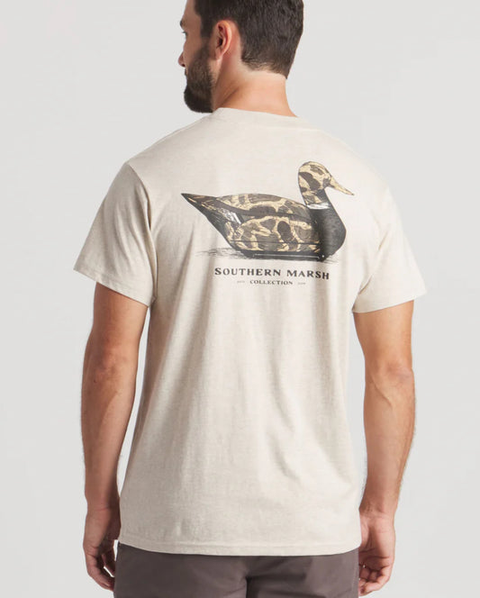 Southern Marsh Vintage Duck Decoy Tee - Camo Washed Oatmeal ADYD