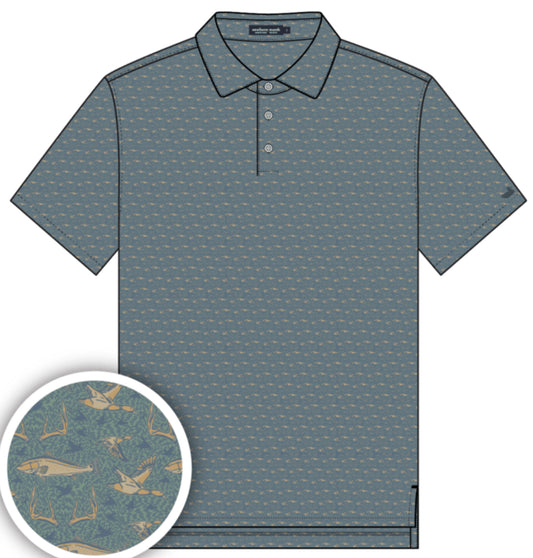 Southern Marsh Flyline Performance Polo - Sportsmans Paradise PPDS SLATE