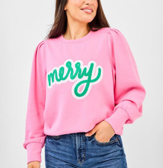 Mary Square Sweatshirt Kelly Merry Pink