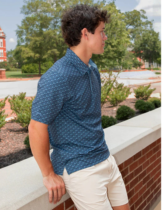 Southern Shirt Perfect Round Printed Polo - Nocturnal