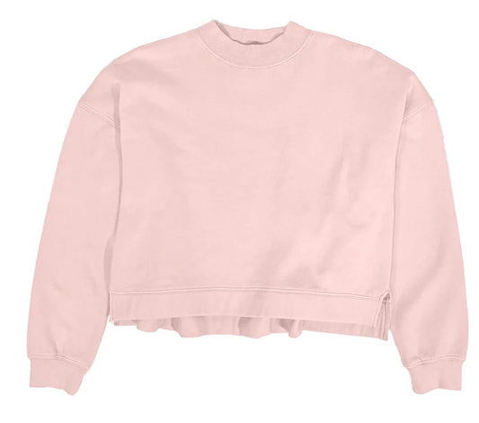 Southern Fried Cotton Old Favorite Crop cropped crewneck fleece - Rosewater