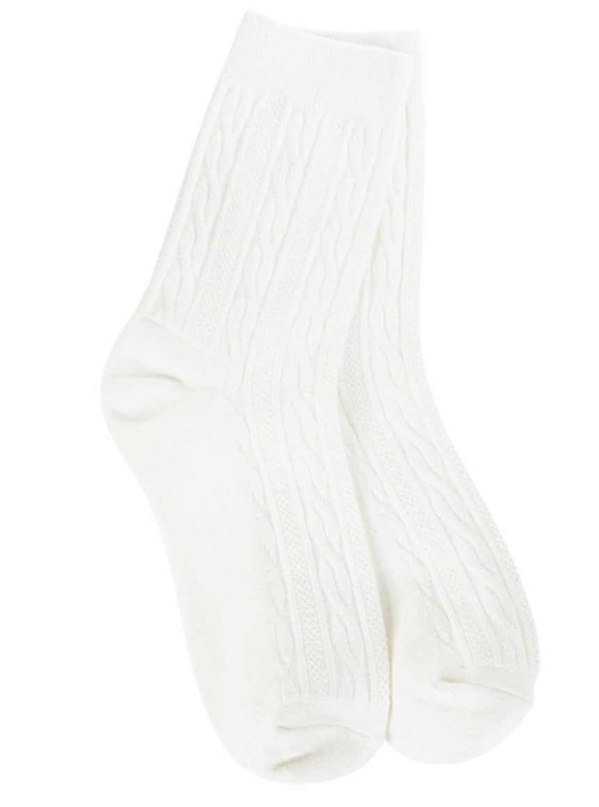 Crescent Sock  Weekend Cable Mini Crew- Cloud 76425