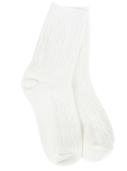 Crescent Sock  Weekend Cable Mini Crew- Cloud 76425