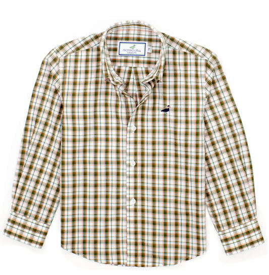 Properly Tied Boys Seasonal Sportshirt Olive Grove