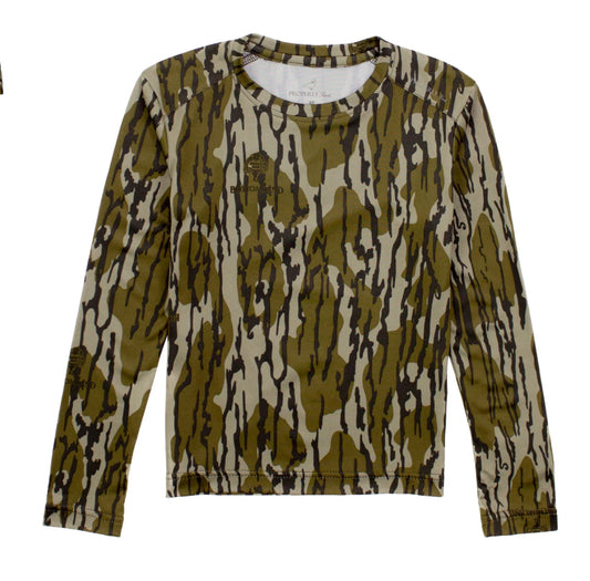 Properly Tied Boys Ravine Tee LS Mossy Oak Original Bottomland