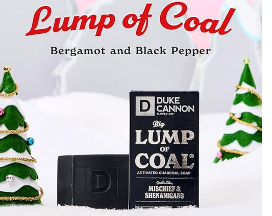 Duke Cannon Big Lump of Coal Soap Bar for Men Holiday Edition