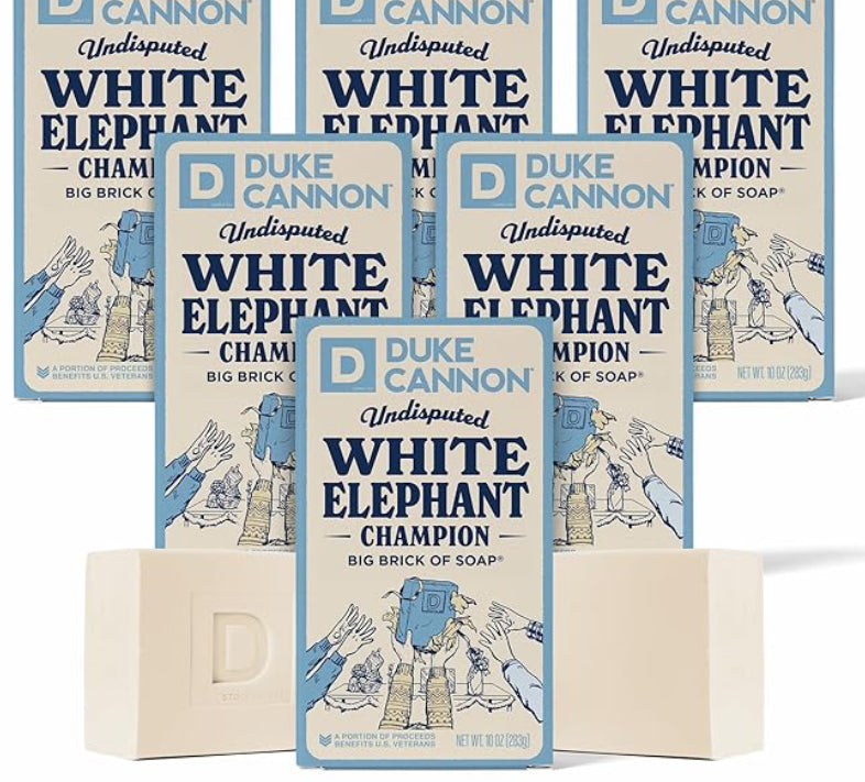 Duke Cannon White Elephant Bar Soap - 10oz Large Soap Brick with Citrus Musk Scent - Holiday