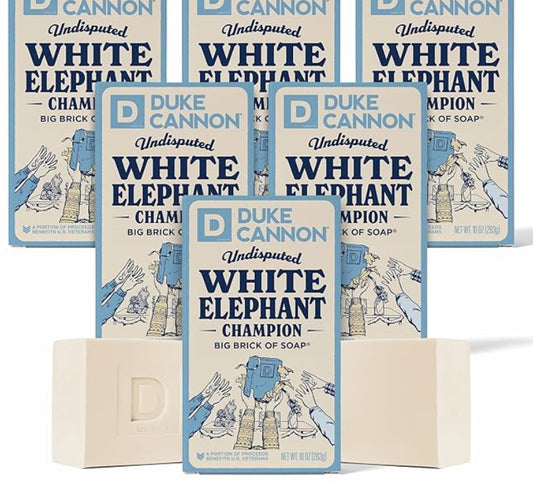 Duke Cannon White Elephant Bar Soap - 10oz Large Soap Brick with Citrus Musk Scent - Holiday