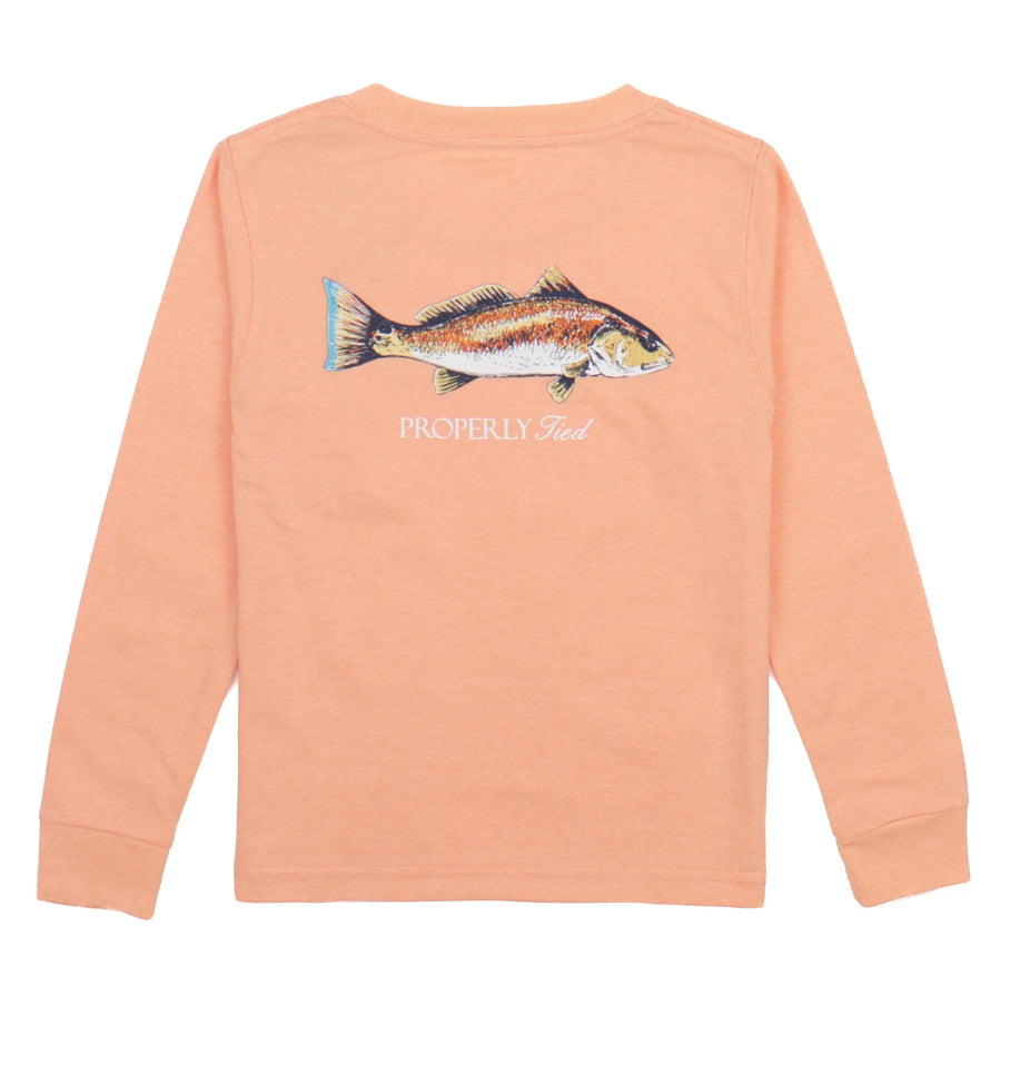 Properly Tied BDG0033 Redfish Melon Youth Long Sleeve
