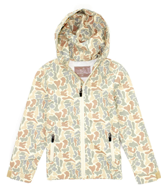 Properly Boys Canopy Rain Jacket Field Camo