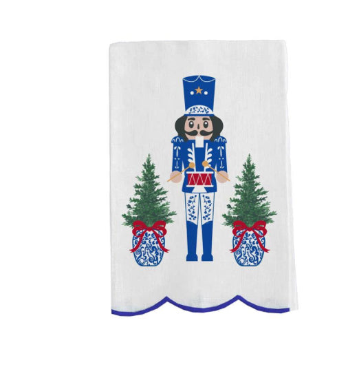 Mary Square Tea Towel Merry Marchers Embroidered