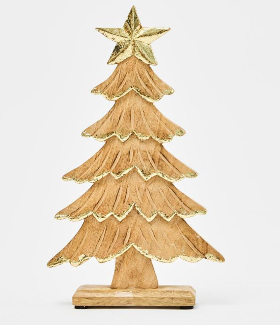 Mary Square Wood Tree 11 inch