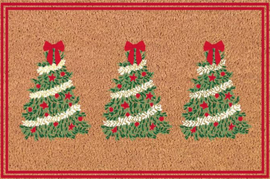 Mary Square Door Mat Traditional Tree