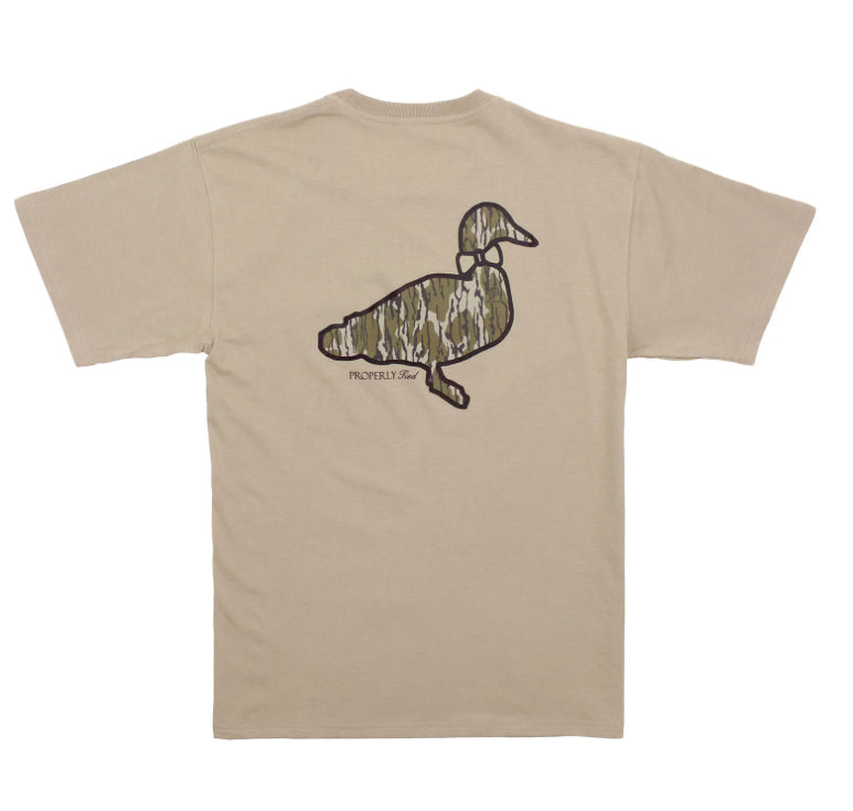 Properly Tied Mossy Oak Camo Logo SS Sand