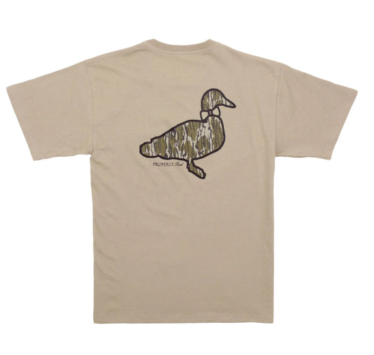 Properly Tied Mossy Oak Camo Logo SS Sand