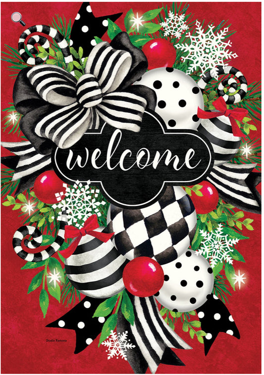 Custom Decor Black & White Swag-Flag by Studio Ramona Large