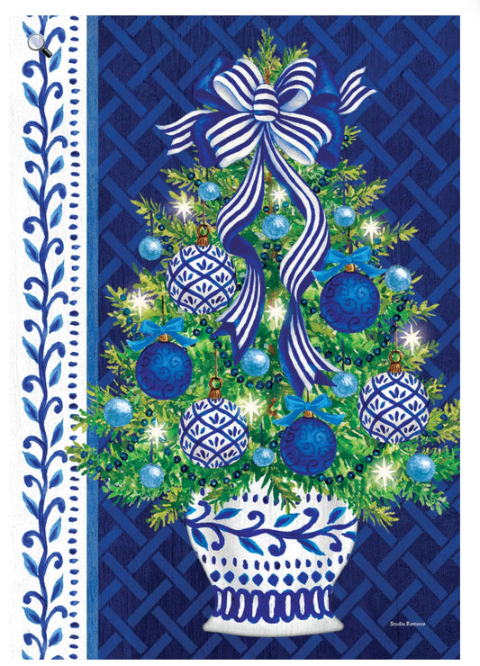 Custom Decor Chinoiserie Christmas Large Flag