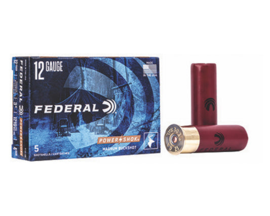Federal F1314B Power-Shok Magnum 12Gauge 3" 41Pellets 1 15/16oz 4BuckShot 5