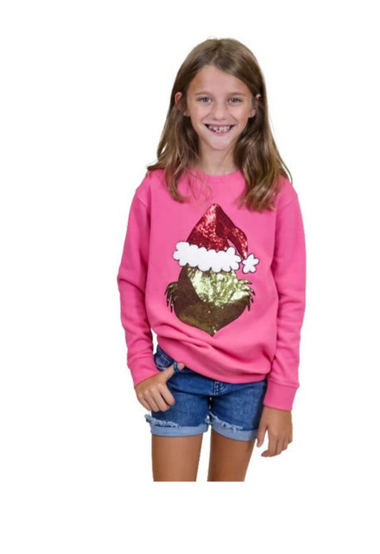 Jane Marie Kids Who Stole Christmas? Hot Pink Crew Neck Sweatshirt