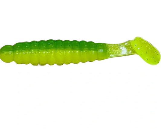 Charlie Brewer Slider Crappie Grub CSG814 1.5”    Jon Deer Green