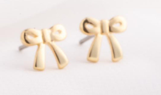 Michelle McDowell Earrings Holiday Bow Gold