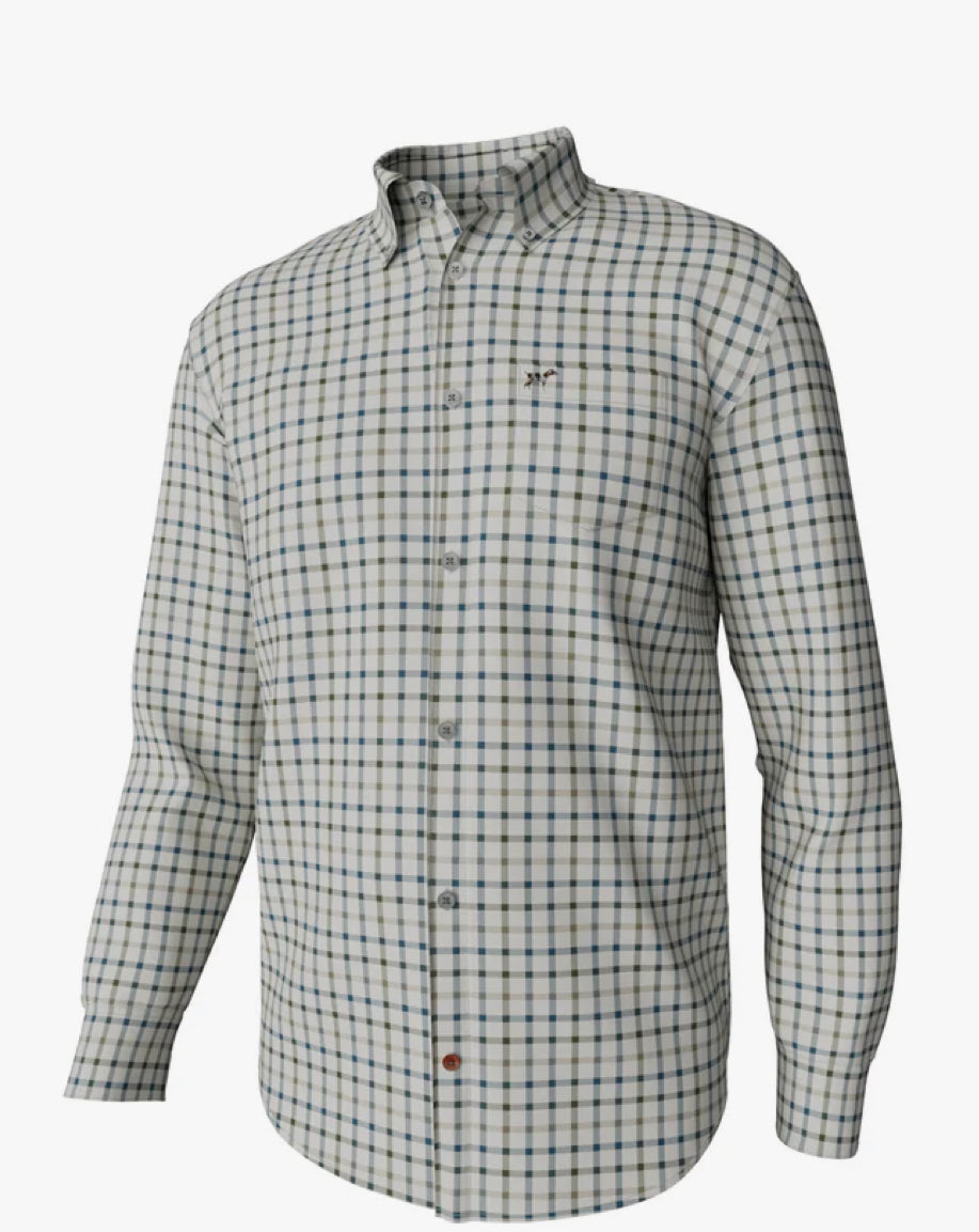 Southern Point Burton Check Mallard Button up
