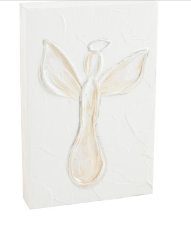 Mudpie ANGEL PAINTED PLAQUE