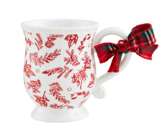 Mudpie HOLLY PRINT TOILE MUG