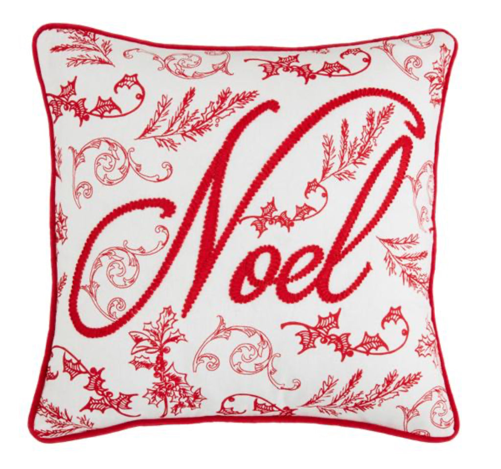 Mudpie NOEL TOILE PILLOW