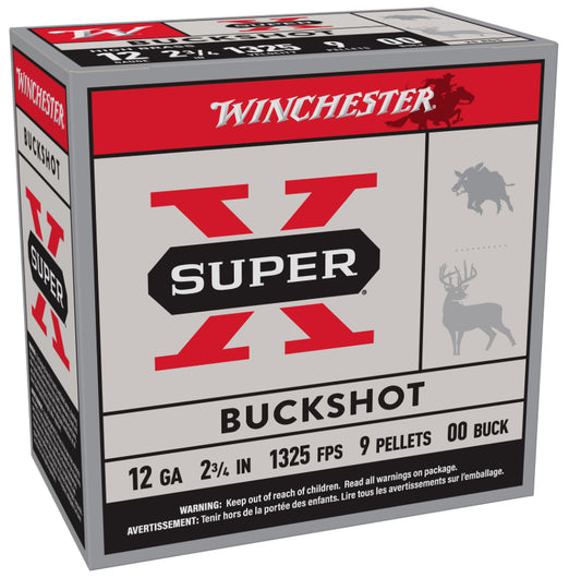 Winchester Ammo XB1200VP25 Super X 12Gauge 2.75" 00Buck Shot 25 Per Box
