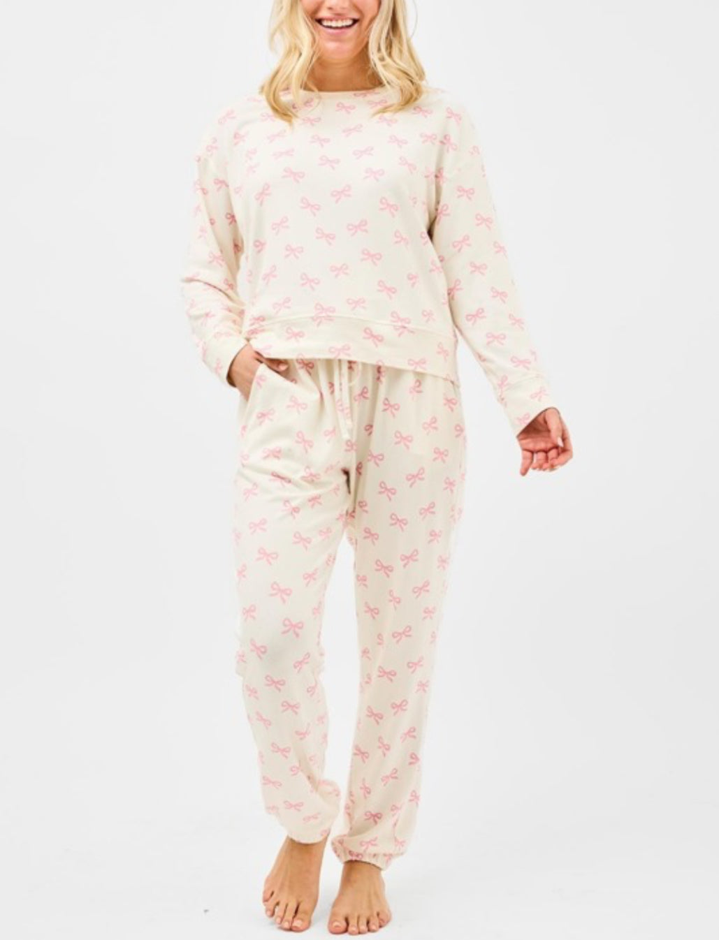 Mary Square  Bows Sophie Pant Set