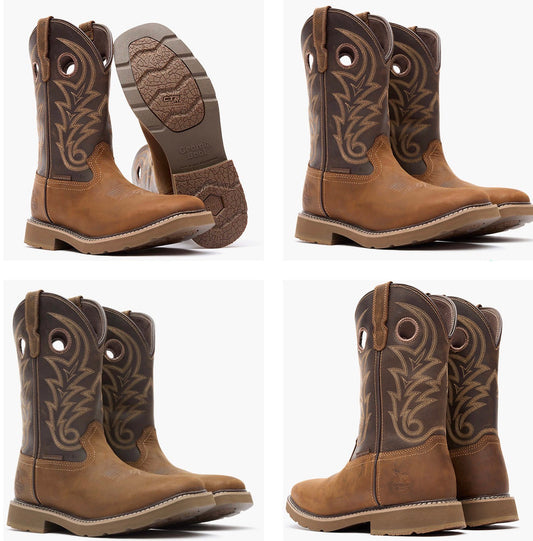 GEORGIA BOOT CORE 37 WESTERN 11" WATERPROOF PULL-ON WORK BOOT