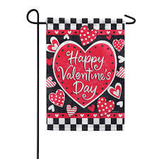 Custom Decor Valentines Check Small Flag 5586