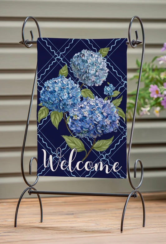 Evergreen VivaStyle Burlap Garden Flag, Hydrangea Haven
