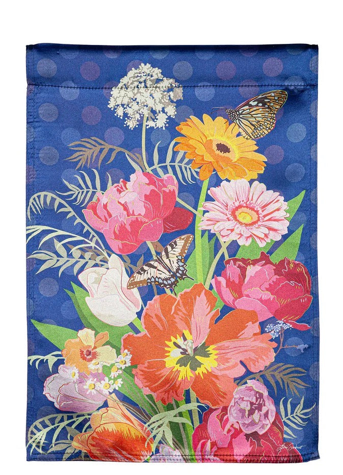 Evergreen Bloom Boldly Lustre Garden Flag