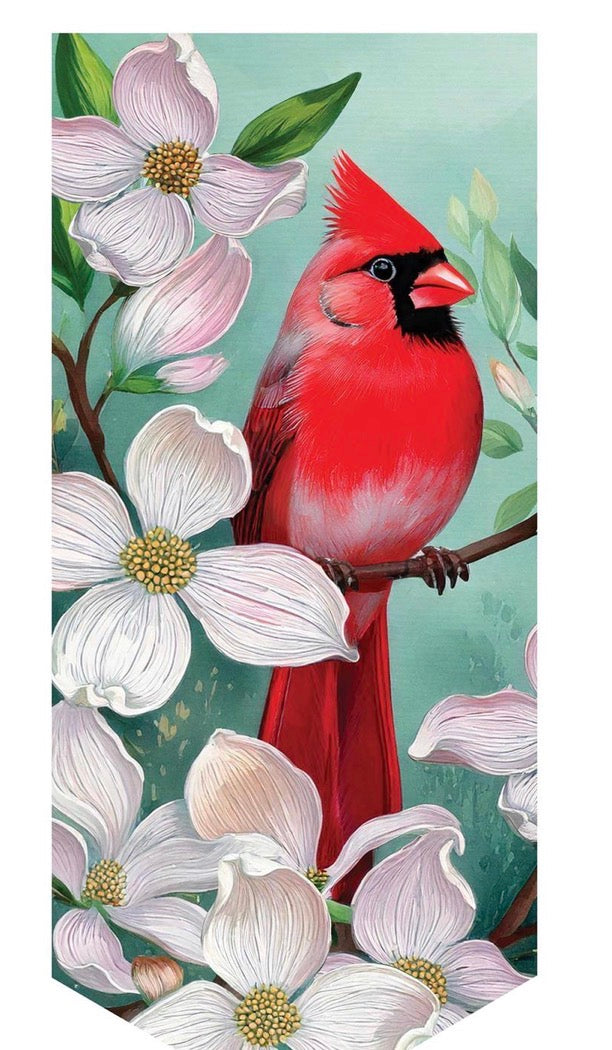 Evergreen Cardinal & Dogwoods Suede Everlasting Impression