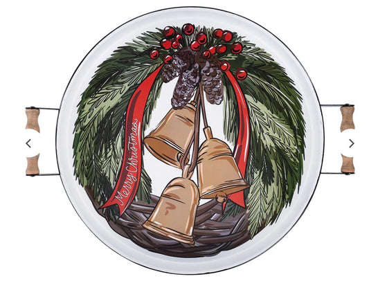 Glory Haus Merry Christmas Woodland Enamel Tray