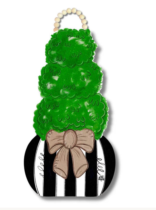Dk Designs Mocha Topiary Door Hanger