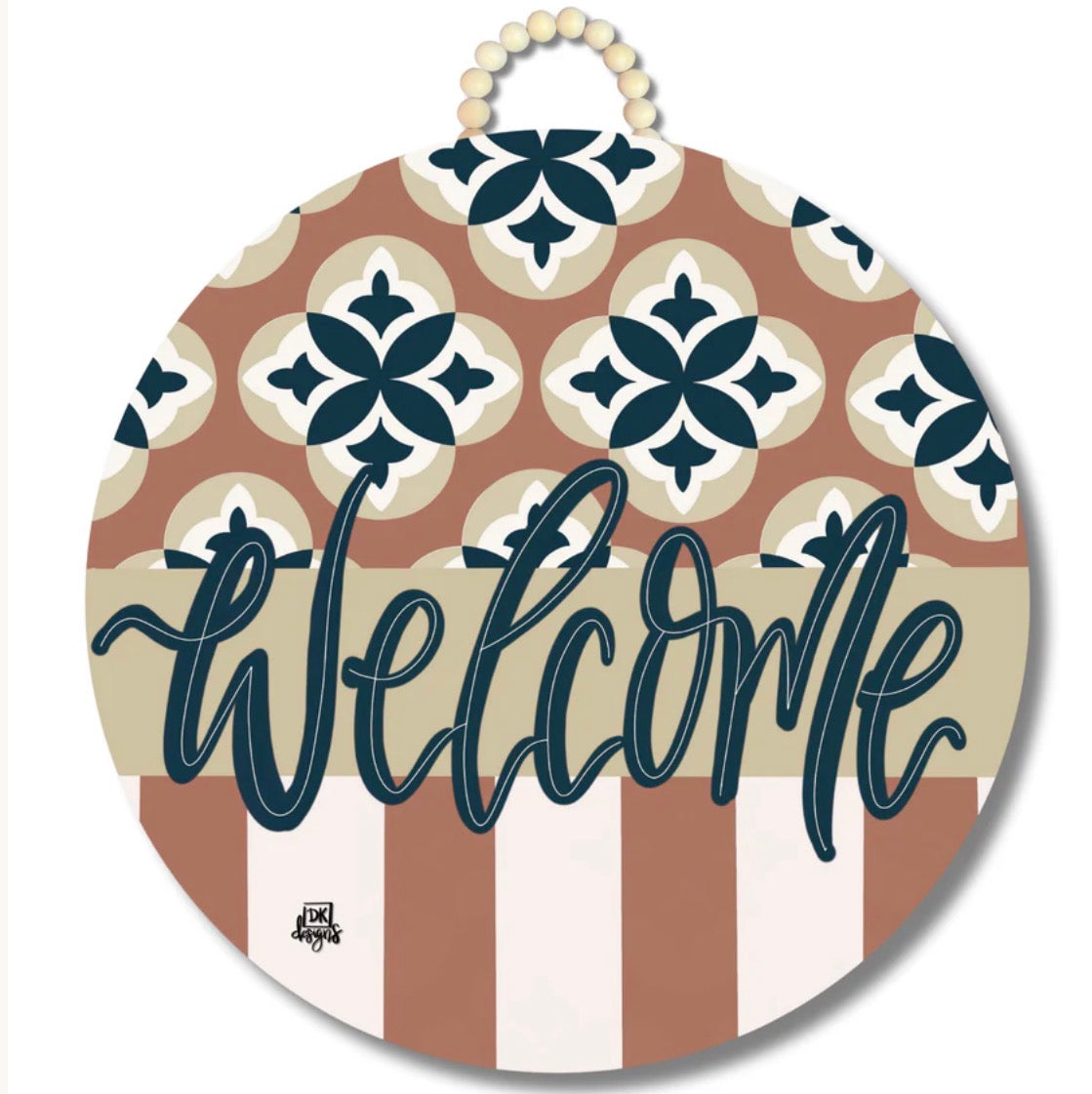 Dk Designs Chica Mocha "Welcome" Door Hanger