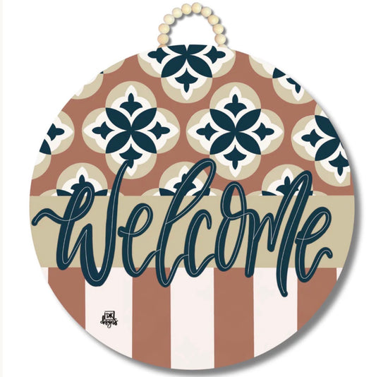 Dk Designs Chica Mocha "Welcome" Door Hanger