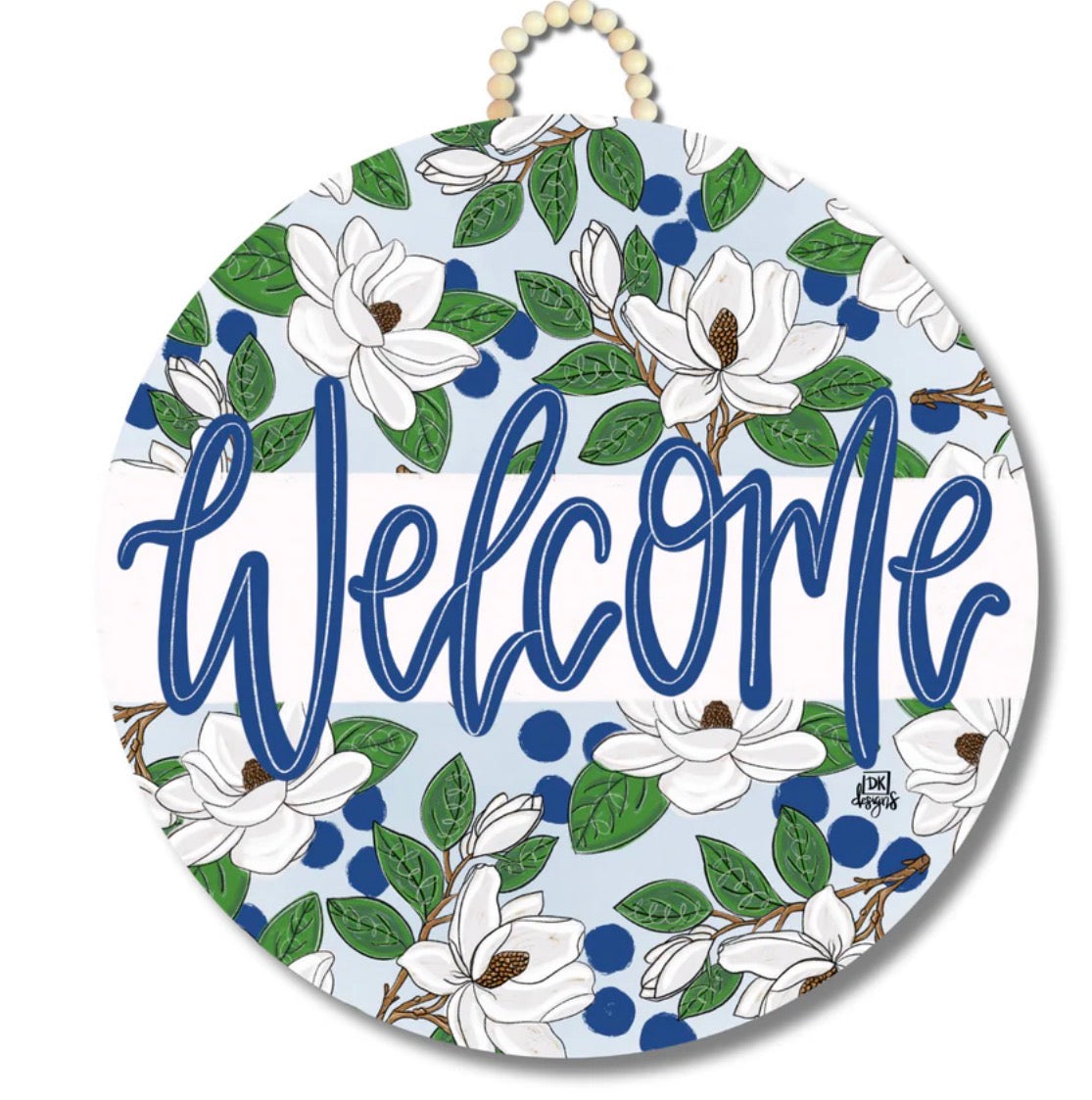 Dk Designs Magnolia Welcome Door Hanger