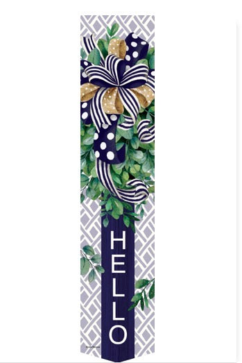 Custom Decore Eucalyptus on Navy-Door Expression
