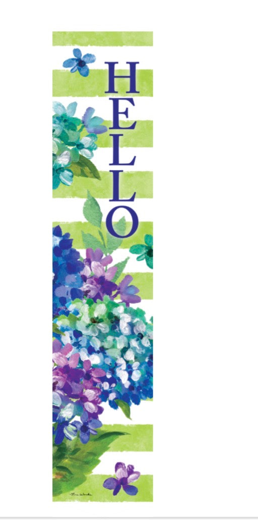 Custom Decor Striped Hydrangeas-Door Expression