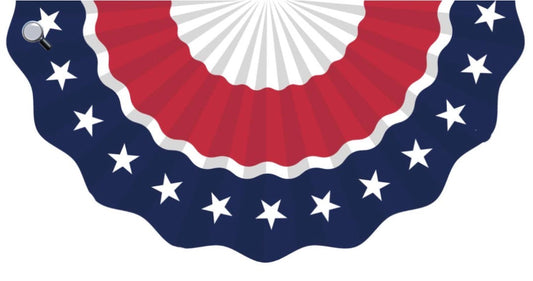 Custom Decor Vinyl Bunting-Red White and Blue