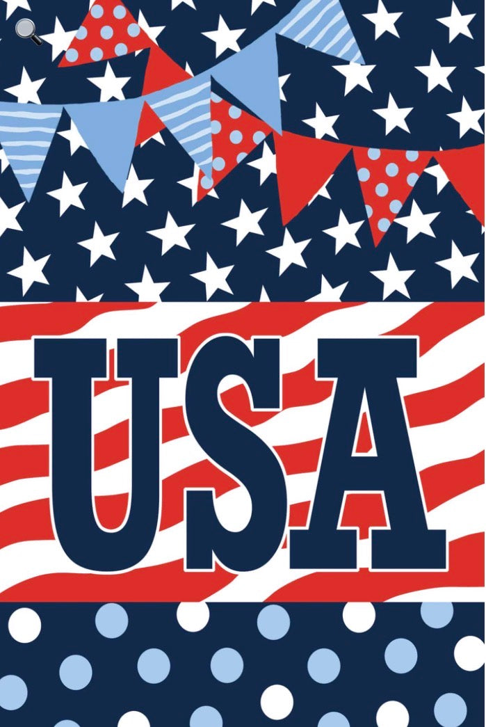 Custom Decor  Patriotic Patterns-Burlap Flag