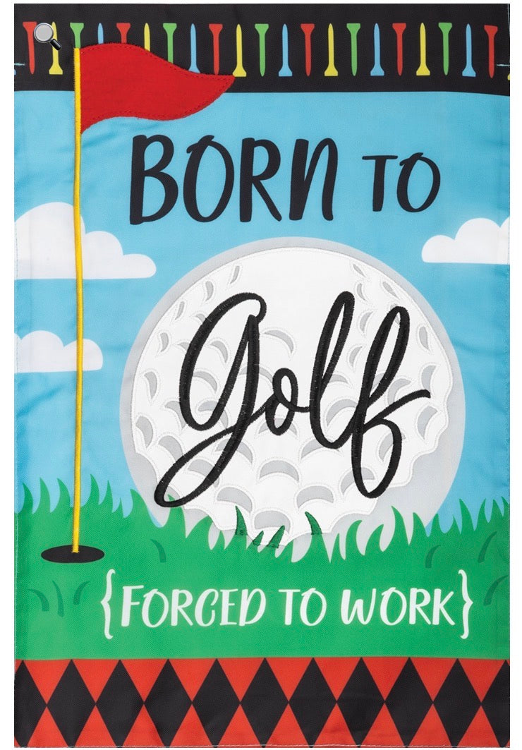 Custom Decor Applique-Born to Golf