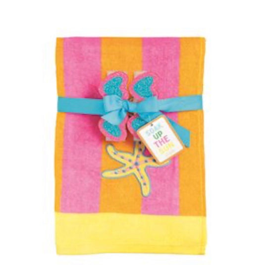 Mudpie Orange Terry Cloth Towel Set